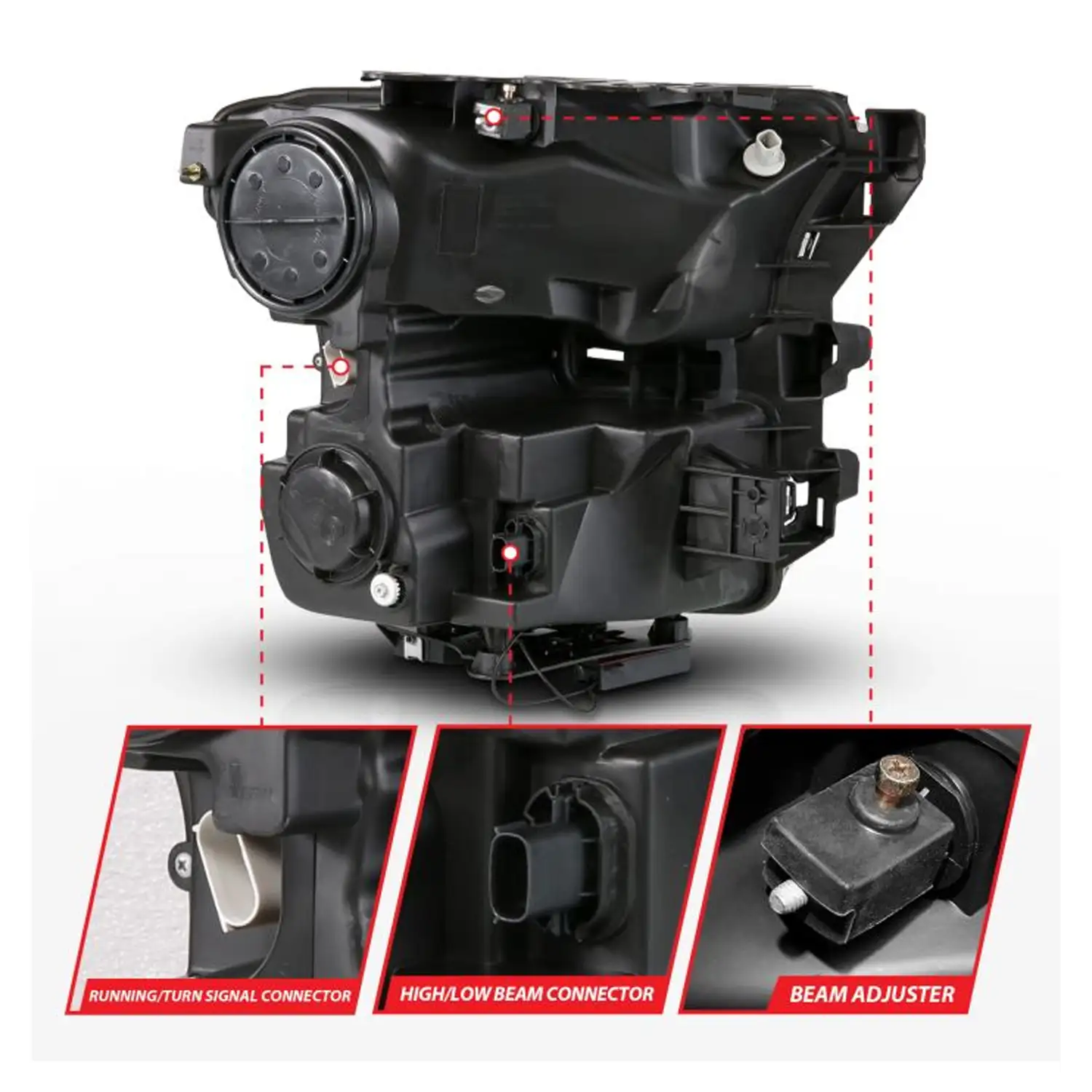 Anzo USA - 111630A FORD F-150 15-17 FULL LED PROJECTOR PLANK STYLE HEADLIGHTS - Image 3